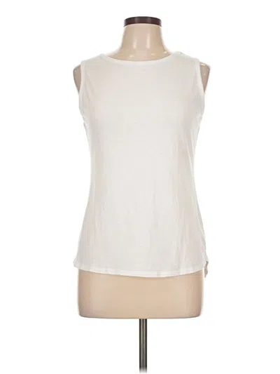 Pre-owned Max Studio Sleeveless T-shirt In Ivory