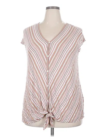 Pre-owned Max Studio Sleeveless T-shirt In Tan