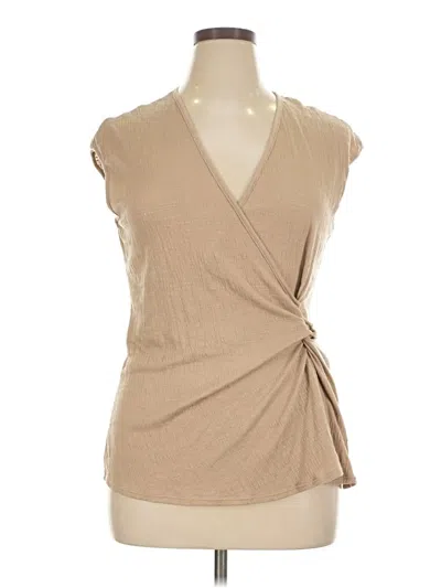 Pre-owned Max Studio Sleeveless T-shirt In Tan