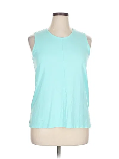 Pre-owned Max Studio Sleeveless T-shirt In Teal