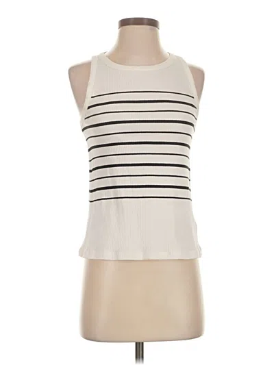 Pre-owned Max Studio Sleeveless T-shirt In White