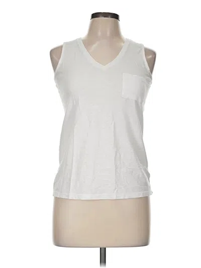 Pre-owned Max Studio Sleeveless T-shirt In White