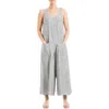 Max Studio Sleeveless Yarn Dye Jumpsuit In Bkcrm022