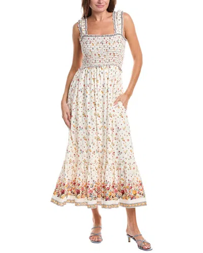 Max Studio Smocked Bodice Maxi Dress In Neutral