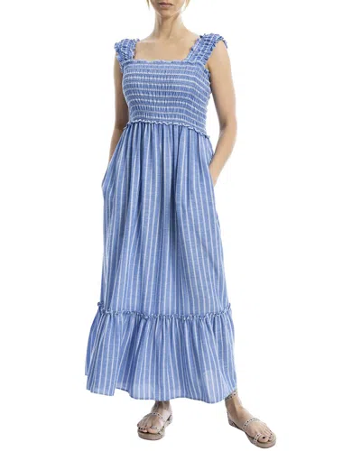 Max Studio Smocked Bodice Tiered Maxi Dress In Blue