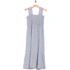 Max Studio Smocked Bodice Tiered Sundress In Blue