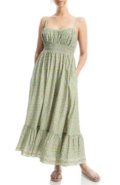 Max Studio Smocked Empire Waist Maxi Dress