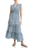 Max Studio Smocked Fit & Flare Maxi Dress