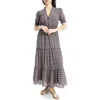 Max Studio Smocked Maxi Dress In Gray
