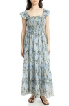 Max Studio Smocked Tiered Maxi Dress