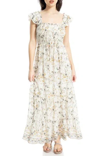 Max Studio Smocked Tiered Maxi Dress