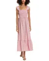 Max Studio Smocked Tiered Maxi Dress In Multi