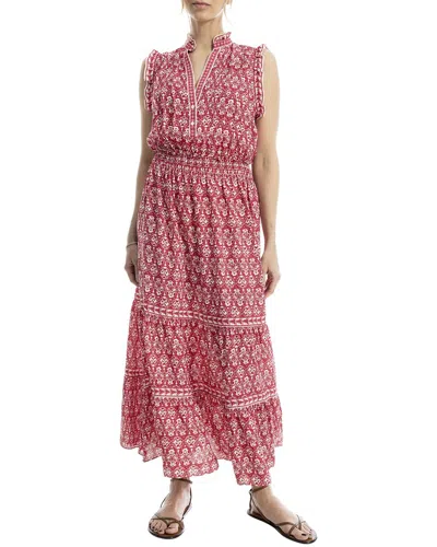 Max Studio Smocked Waist Tiered Maxi Dress In Red