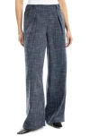 Max Studio Soft Pleat Front Trousers In Blue