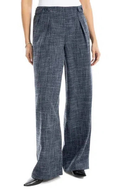 Max Studio Soft Pleat Front Trousers In Blue