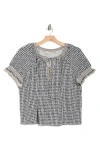 Max Studio Split Neck Top