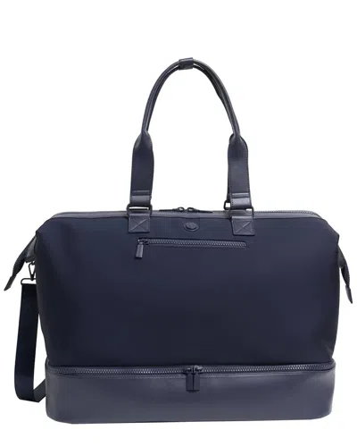 Max Studio Sport Nylon Drop Bottom Duffel Bag In Blue