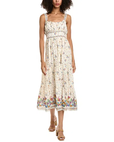 Max Studio Strappy Tiered Midi Dress In Multi