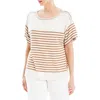 Max Studio Stripe Boatneck T-shirt In Multi