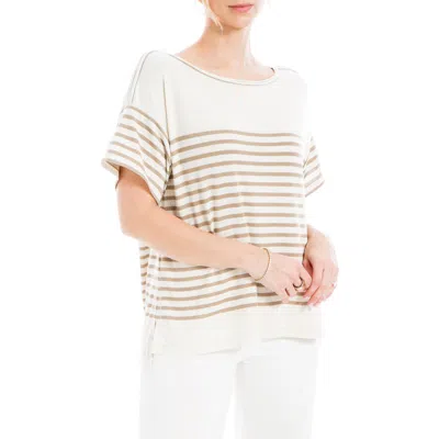 Max Studio Stripe Boatneck T-shirt