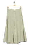 Max Studio Stripe Button Front Maxi Skirt