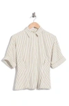 Max Studio Stripe Button-up Shirt