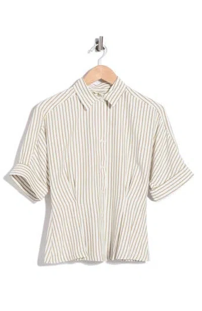 Max Studio Stripe Button-up Shirt
