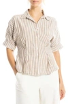 Max Studio Stripe Button-up Shirt In Multi