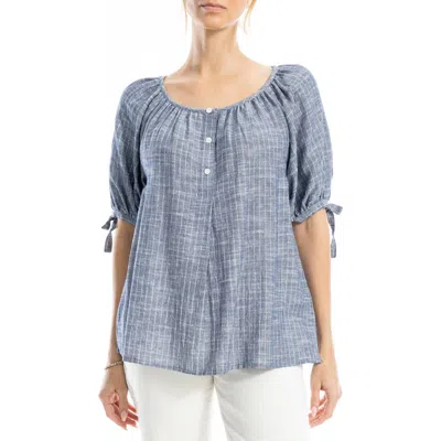 Max Studio Stripe Cotton Blend Button-up Shirt