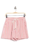 Max Studio Stripe Drawstring Waist Shorts In Multi