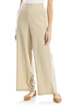 Max Studio Stripe High Waist Linen & Cotton Pants