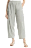 Max Studio Stripe Linen Blend Barrel Pants