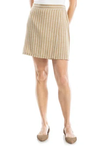 Max Studio Stripe Pencil Skirt In White