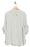 Max Studio Stripe Popover Tunic In Blue