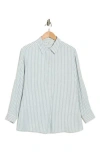 Max Studio Stripe Popover Tunic In Blue