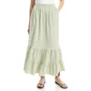 Max Studio Stripe Seersucker Maxi Skirt In Green/crm Mini Stripe