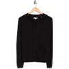 Max Studio Stripe Sharkbite Sweater In Black