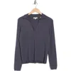 Max Studio Stripe Sharkbite Sweater In Dusk Blue