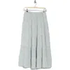 Max Studio Stripe Tiered Maxi Skirt