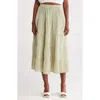 Max Studio Stripe Tiered Maxi Skirt
