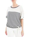 Max Studio Stripe Top In White