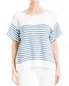 Max Studio Stripe Top In Blue