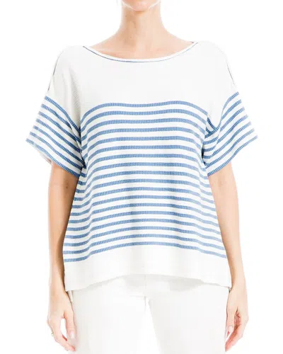 Max Studio Stripe Top In White