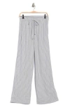 Max Studio Stripe Wide Leg Pull-on Pants In Gray