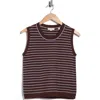 Max Studio Striped Sweater Tank In Multi