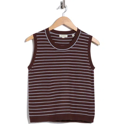 Max Studio Striped Sweater Tank In Multi