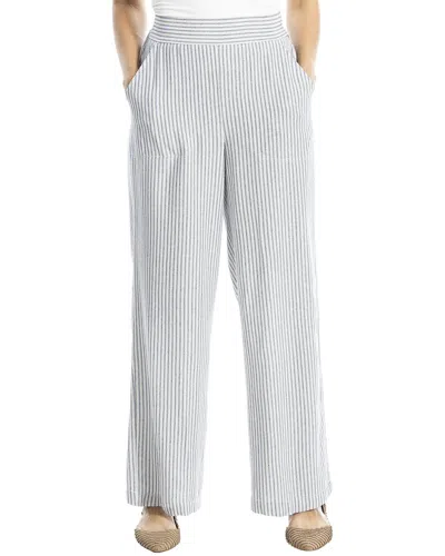 Max Studio Striped Wide Leg Pant In Blue