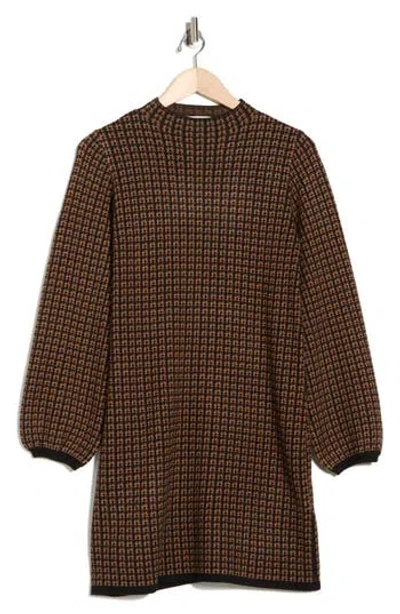 Max Studio Sweater Dress In Brown