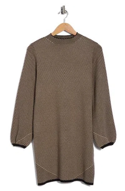 Max Studio Sweater Dress In Brown
