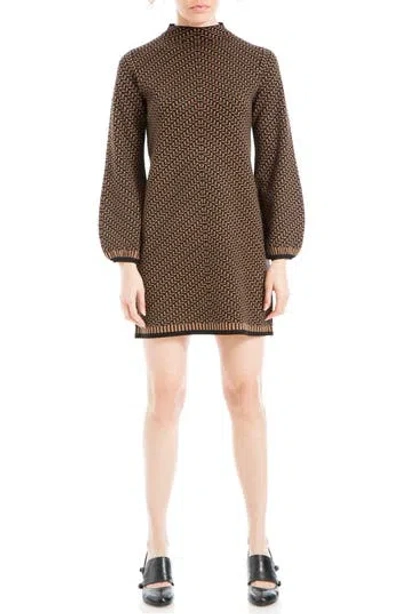 Max Studio Sweater Dress In Brown